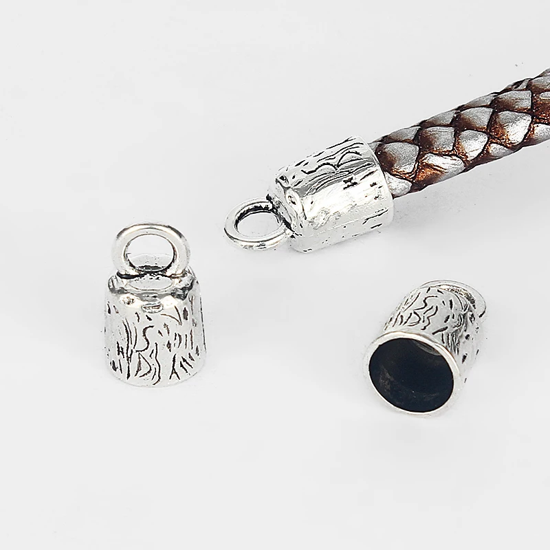 10 шт. резное античное серебро с узором концевые бусины колпачки подходят 9 мм