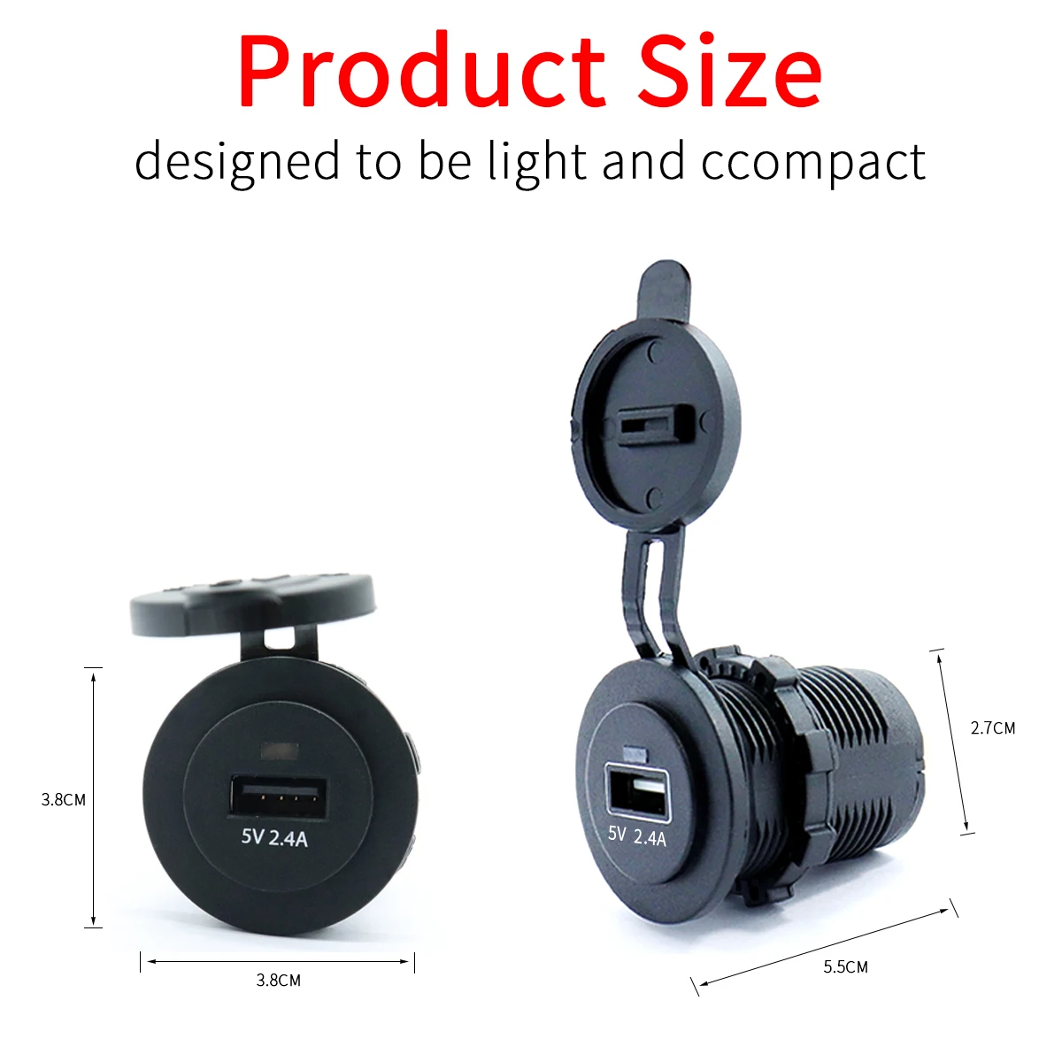 Однопортовое USB Автомобильное зарядное устройство 5V 2.4A для IPad IPhone IPod быстрая