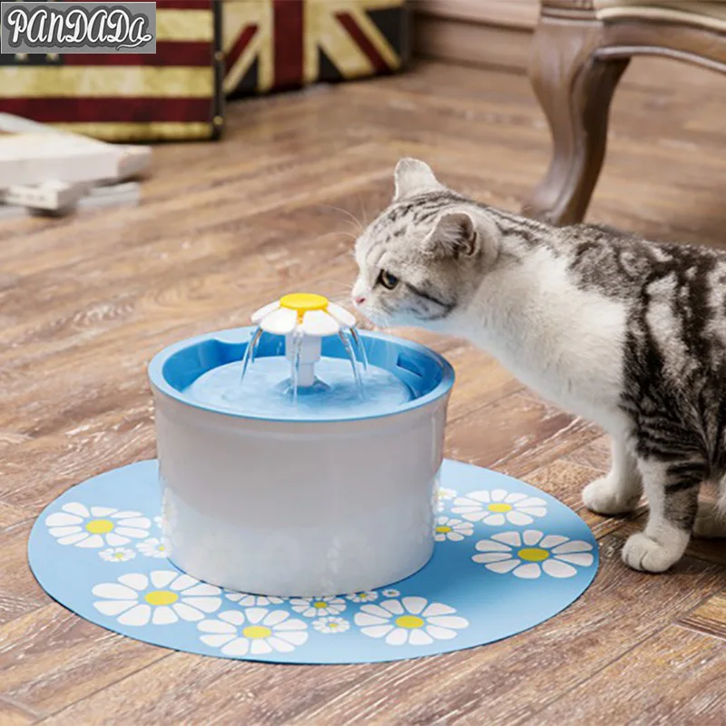 panDaDa Cat Drinking Fountain Food Trough Automatic Pet Feeder Water Small 1.6L | Дом и сад
