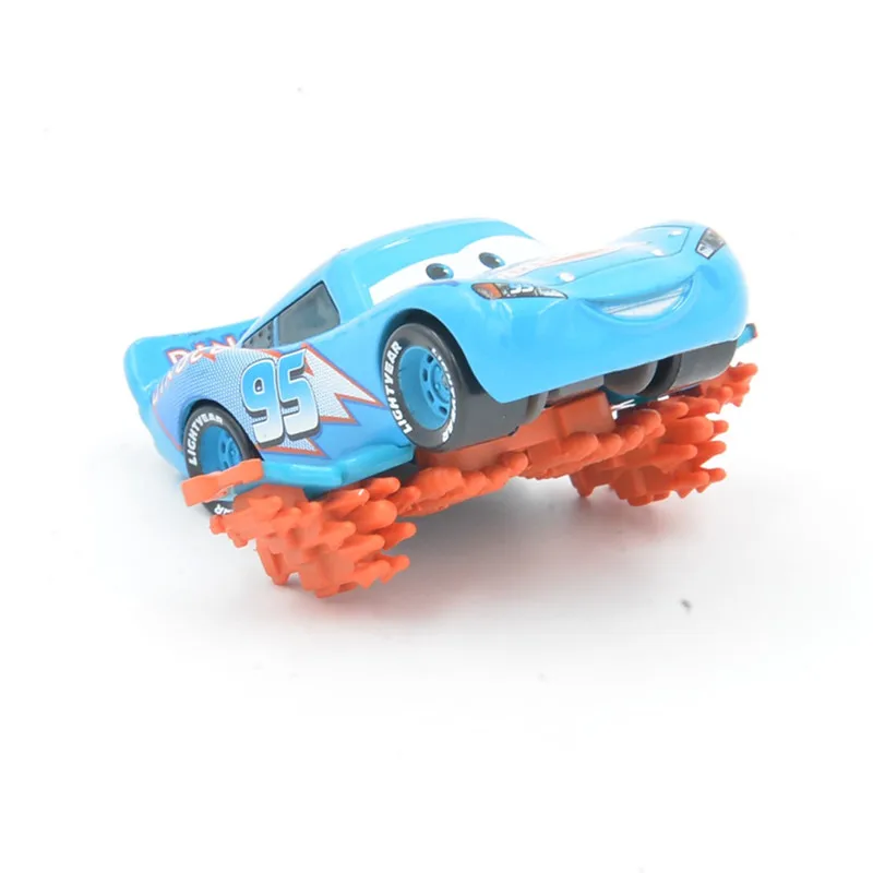 Disney Pixar тачки милые Мультяшные синие Dinoco с пламенем Молния Маккуин масштаб 1:55