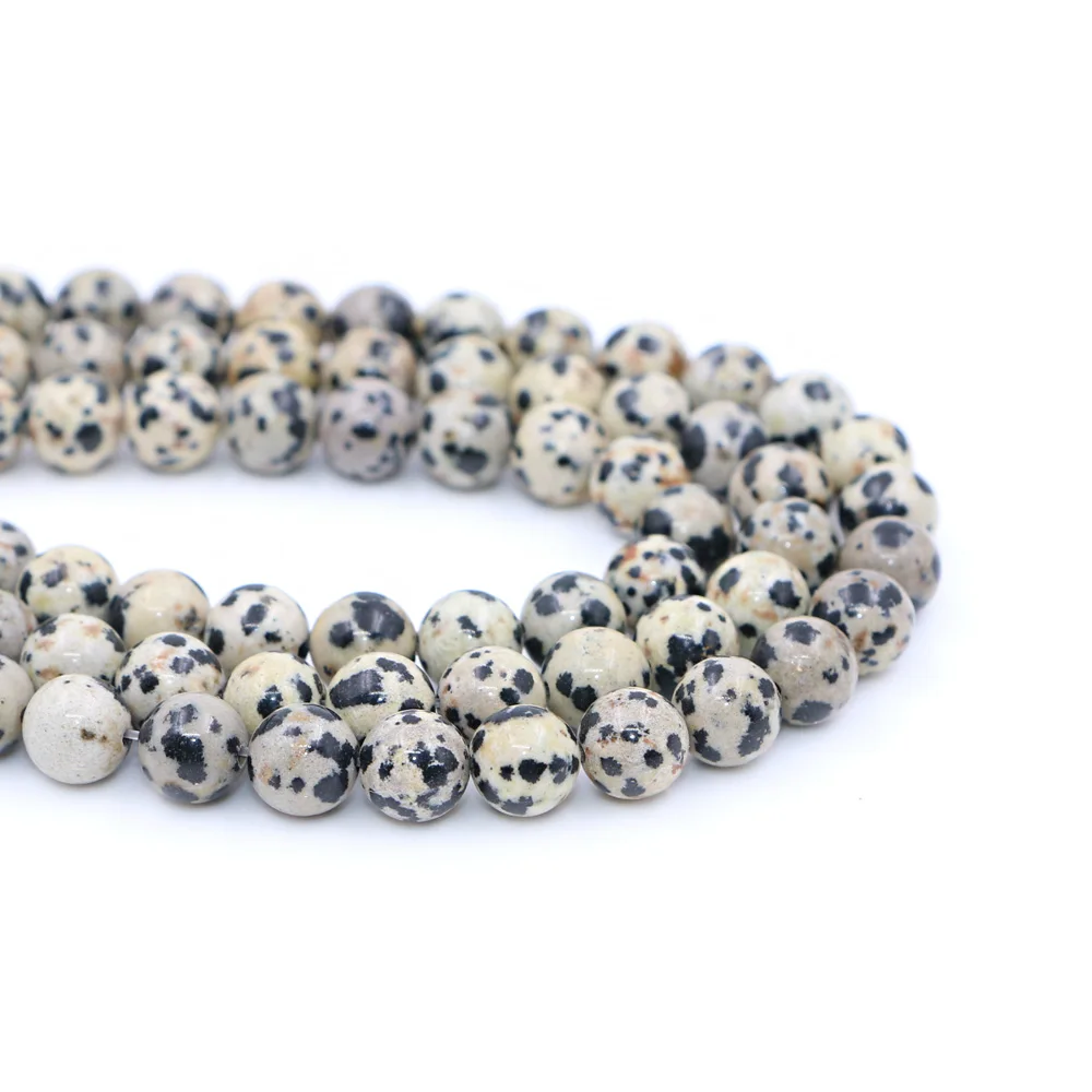 

Natural spot pattern Stone Round Loose Spacer Stone Beads for Diy Bracelet Jewelry jewelry making 6 8 10 MM