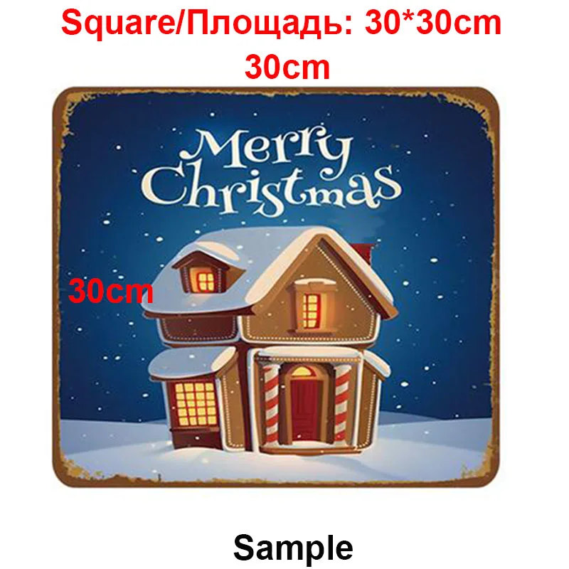 Square-30x30cm Индивидуальные 20*30 см/30 см* 30 см Ретро металлическая жестяная вывеска плакат Настенный декор кафе бар автомобильный магазин Декор Круглый квадратный прямоугольник жестяная пластина - Цвет: Square-30x30cm