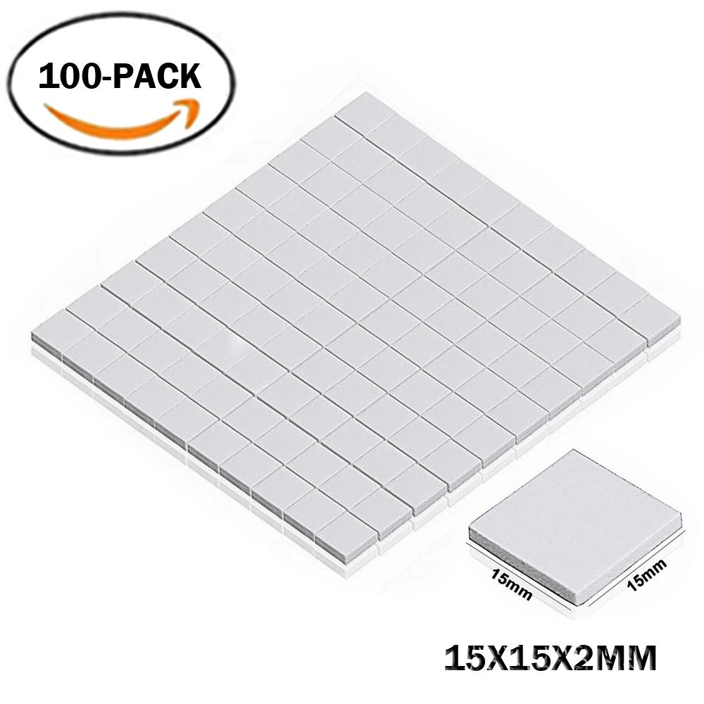 100 шт. в партии 15X15x2MM 2 мм Тонкий Белый SMD DIP IC чип проводимости теплоотвода
