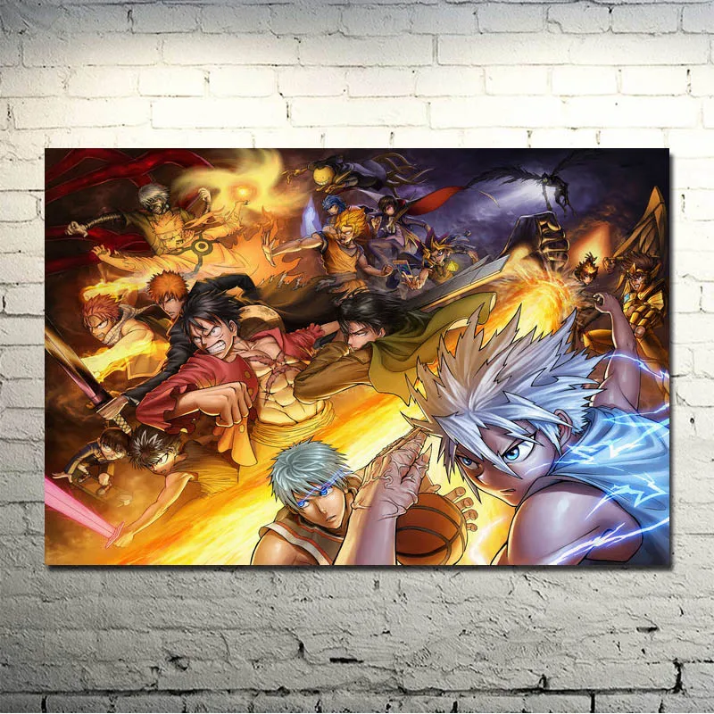 Драконий шар Z-Goku боевое японское аниме Искусство Шелковый Холст плакат 13x20 32x48 дюймов настенные картины(нажмите, чтобы увидеть больше)-006 - Цвет: click