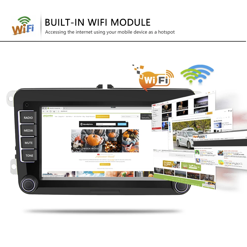 AMPrime 2 Din Android 7 дюймовый автомобильный мультимедийный плеер WI FI gps навигация