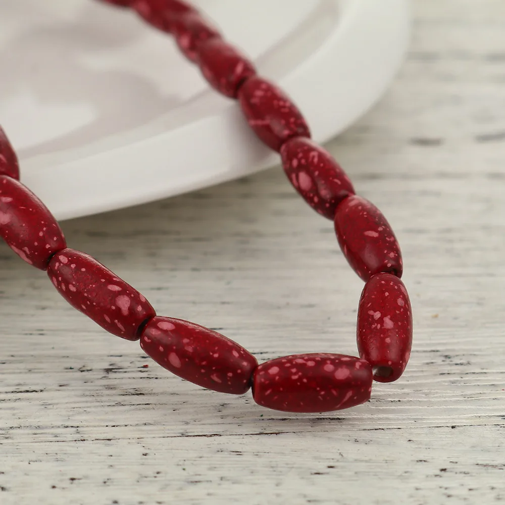 DoreenBeads деревянные бусины-разделители овальные разноцветные пятна 15 мм (5/8 &quot) x 7