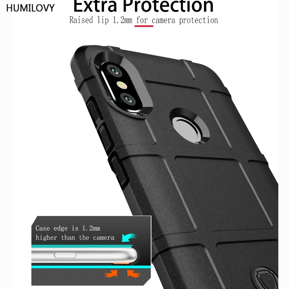 For Xiaomi Redmi Note 6 Pro Case Soft Silicone rugged shield shockproof Armor Protective Cover |