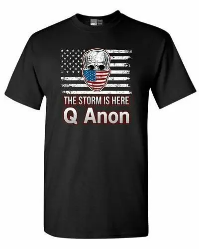 Шторм здесь Q anon Qanon американский флаг поддержка DT взрослая футболка | Мужская