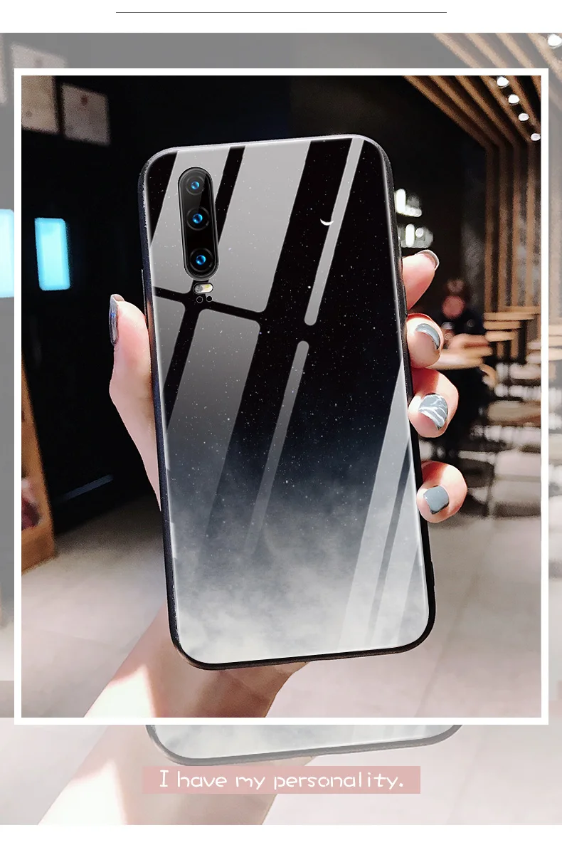 Модный чехол из закаленного стекла для huawei mate 20 10 Lite Nova 4 3 3i Honor 7A 7C Pro Y5 Y6 Prime P Smart чехол цветной чехол