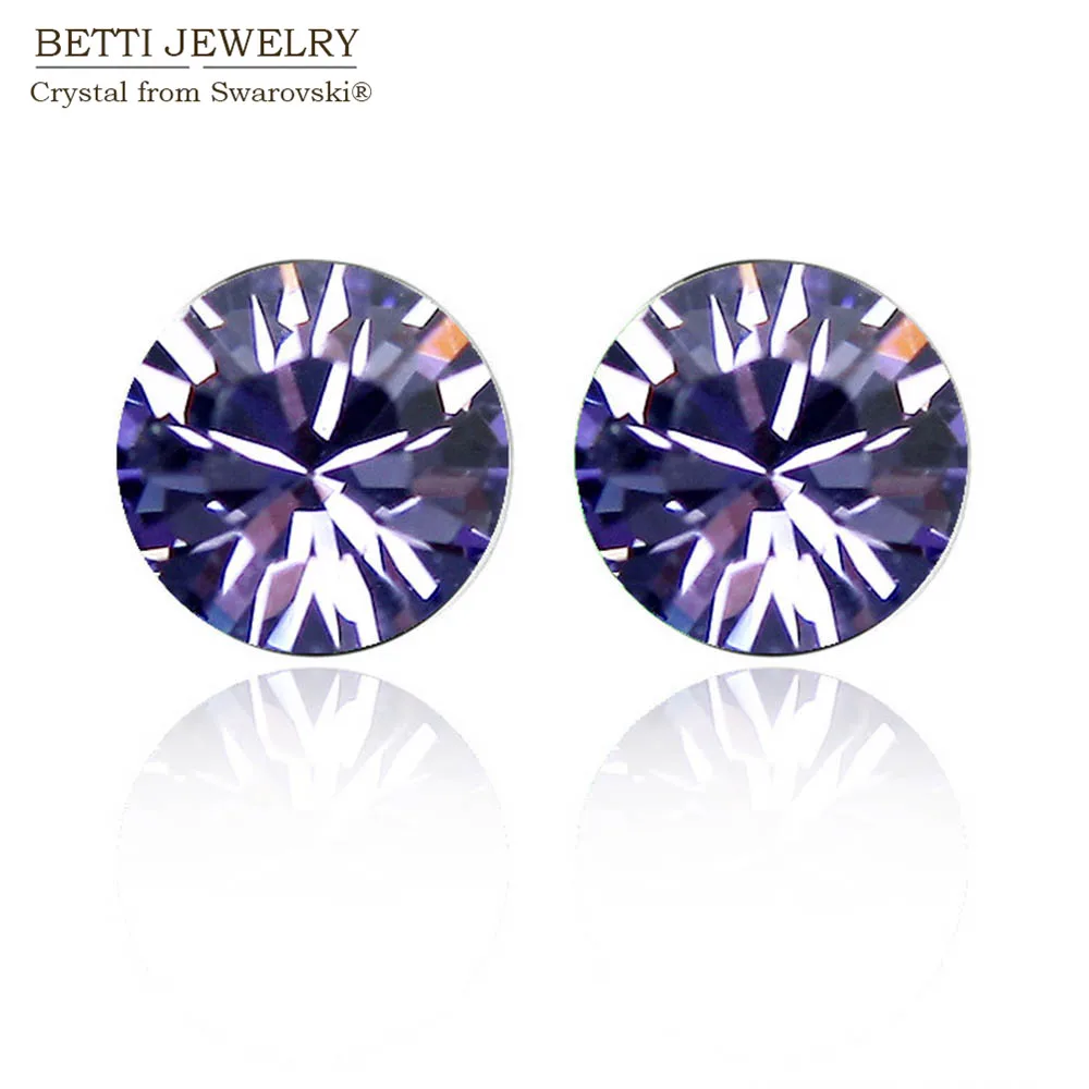 Tanzanite Подарок для девушки! Классические женские Кристальные серьги с кристаллами от Swarovski многоцветные для подарка на День святого Валентина - Окраска металла: Tanzanite