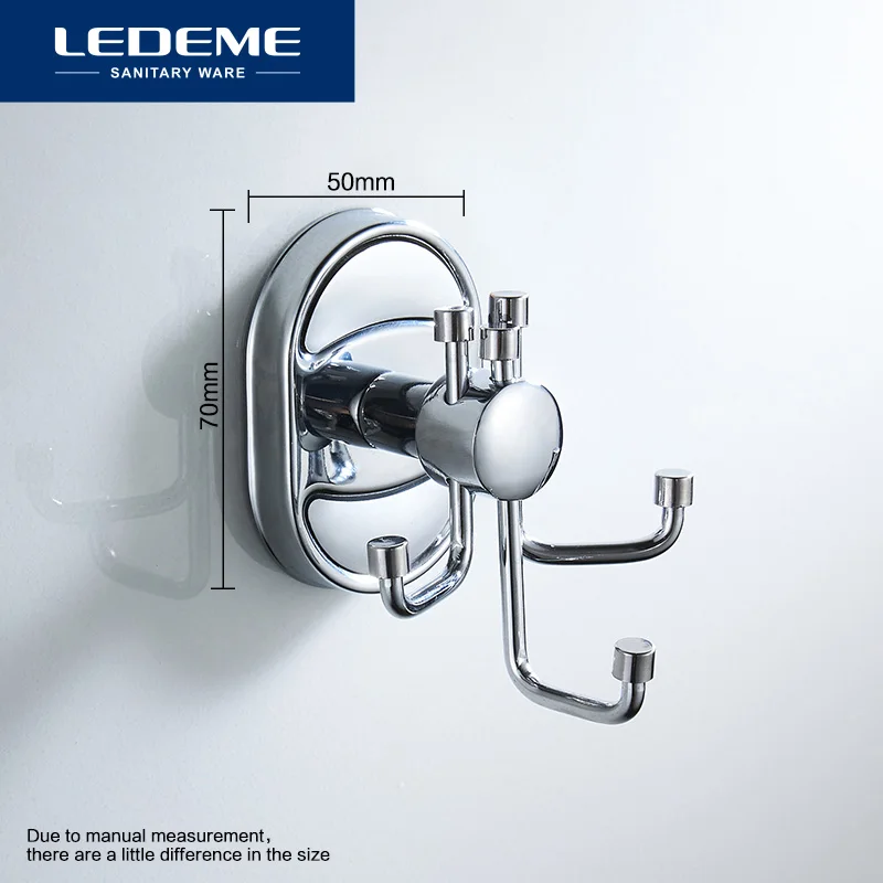 Крючок для халата LEDEME крючок одежды с хромированной отделкой элегантная