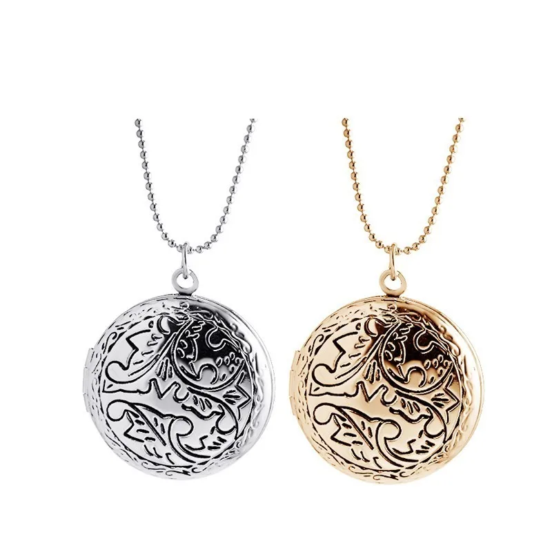 Круглый Фото Память плавающий медальон кружевное ожерелье ароматизатор эфирное