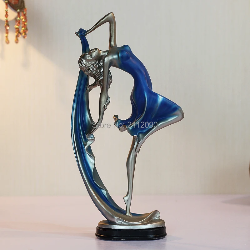 Фиолетовые синие белые статуэтки ангела изделия из смолы балетная танцовщица