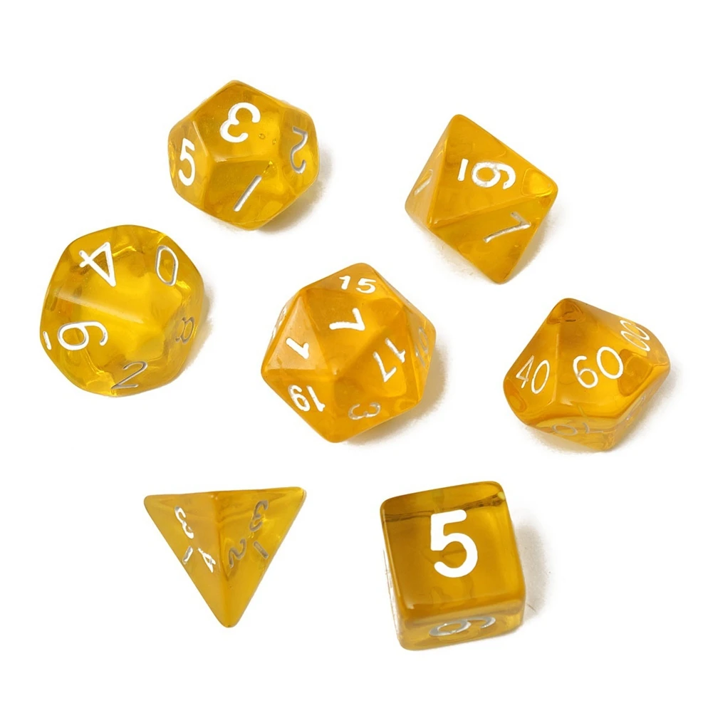 Лидер продаж 7 шт./лот прозрачные кубика D4 D6 D8 D10 D12 D20 MTG Magic The Gathering доска с