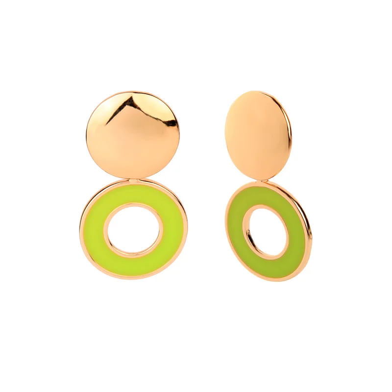 Простой дизайн Новое поступление 12 цветов Эмаль серьги для женщин Назначение