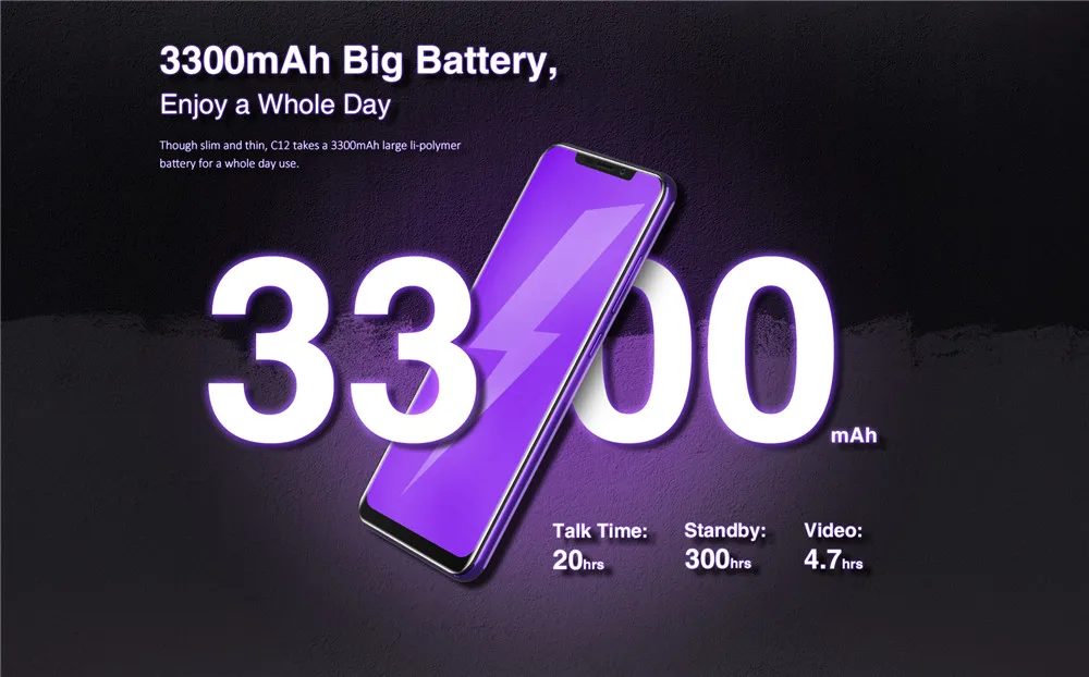 Oukitel C12, 2 ГБ, 16 ГБ, смартфон с функцией распознавания лица, Android 8,1, MTK6580, четыре ядра, 6,18 дюймов, 19:9, 8 Мп, 5 МП, 3300 мАч, OTA, отпечаток пальца, сотовый телефон