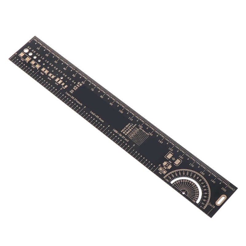 20 см PCB линейка Эда измерительный инструмент справки транспортир резистор