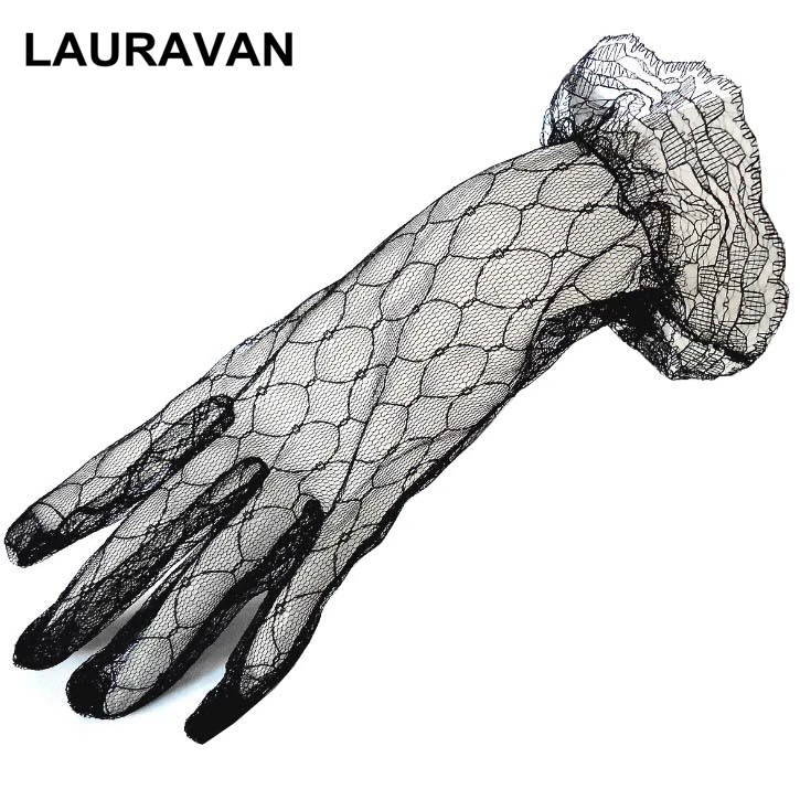 1 Pair 2020 Red Black White Short Lace Elegant for Bride Bridal Wedding Evening Prom Gloves Women Finger Dresses gants mariage | Свадьбы и