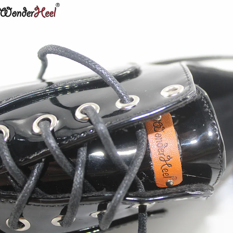 Wonderheel/Новинка Экстремально высокий каблук 20 см heelless Платформа шнуровка