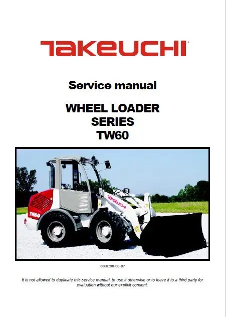 Руководство по ремонту для Takeuchi 2016|workshop manual| |
