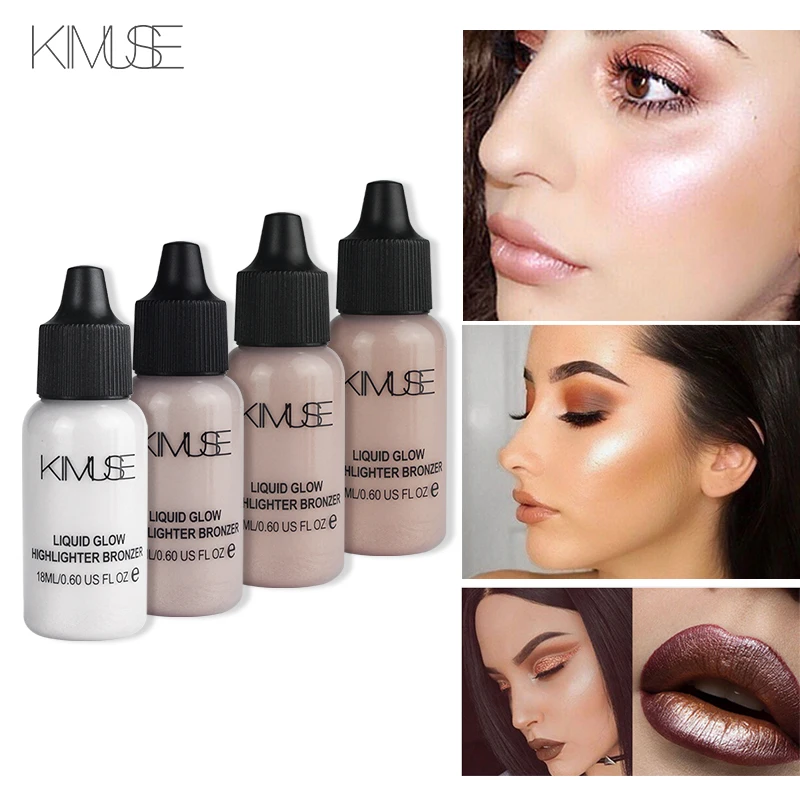 KIMUSE Liquid Glow Highlighter Face Brighten Lips Skin Makeup Glitter Bronzer Base Cosmetics | Красота и здоровье