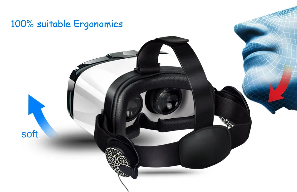 Biosafe VR Box 3D очки с дисплеем 6,3 ''4 K, гарнитура виртуальной реальности, стерео бокс для смартфонов Iphone 7X4,5'' до 6,3''