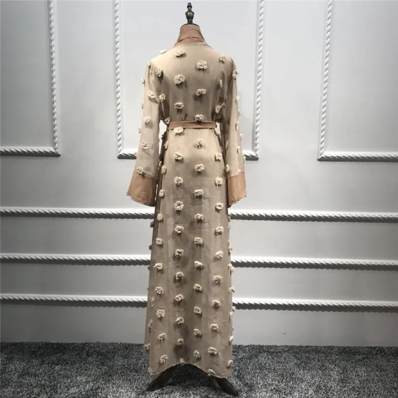Размера плюс Blusas Mujer De Moda abaya мусульманская женская длинная Кружевная Сетка Макси Кимоно Кардиган Блузка Ropa турецкая исламская одежда