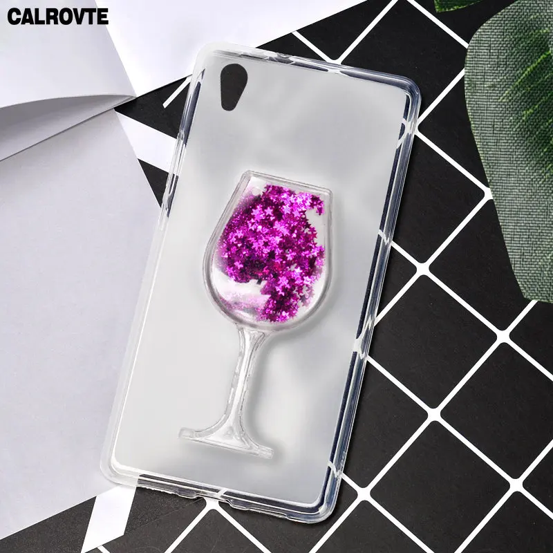 Чехол для sony Xperia X F5121 двойной F5122 Мягкие TPU 3D жидкий Cover зыбучие пески динамический