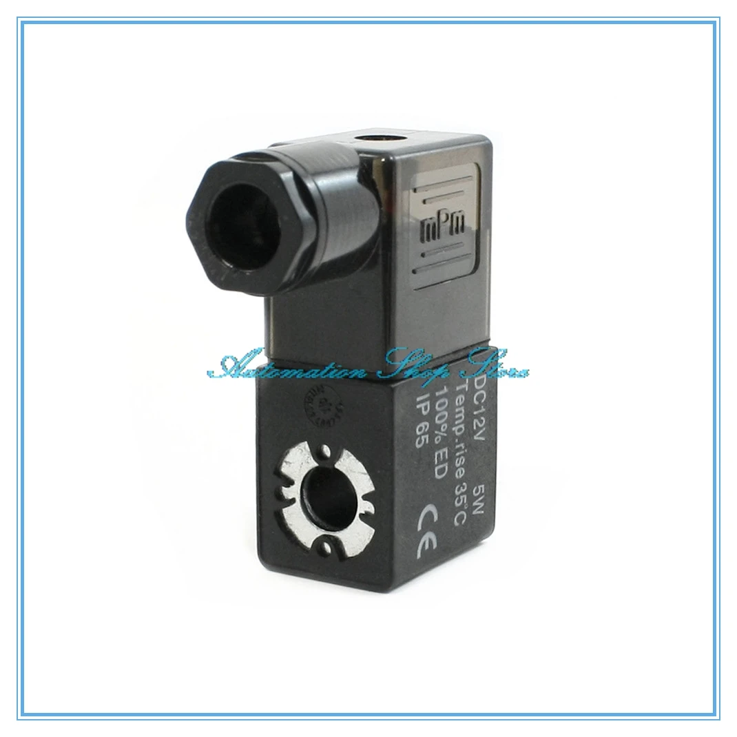 Пневматический электромагнитный клапан катушки Черный DC12V DC24V AC36V AC110V AC220V AC380V