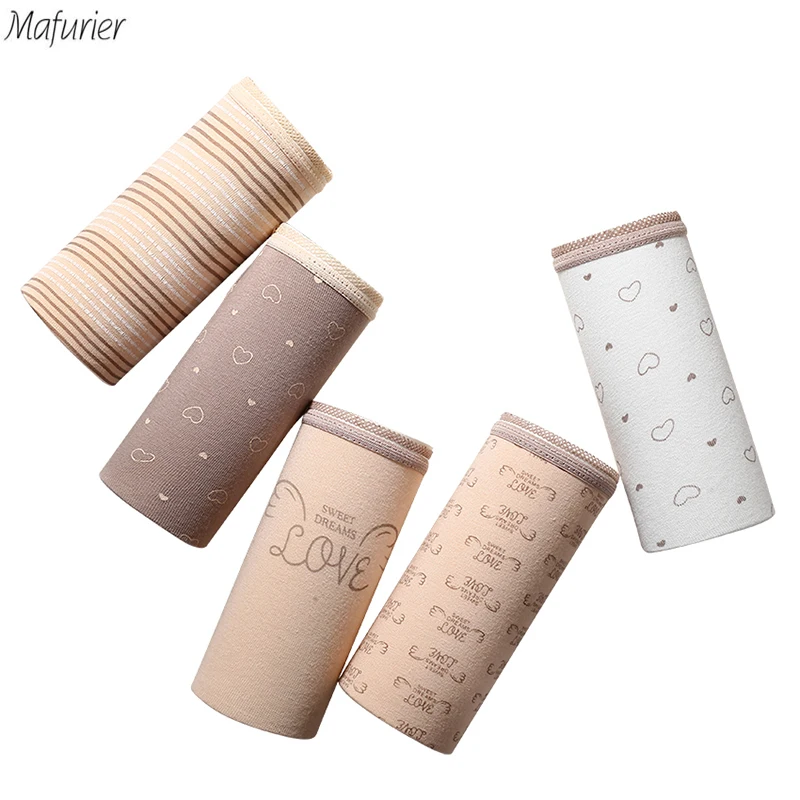 

Mafurier Women Panties 5 Pieces/lot Women Cotton Brief Underwear Lady Mid-Waist Intimate Lingeries Breathable Girl's Underpants