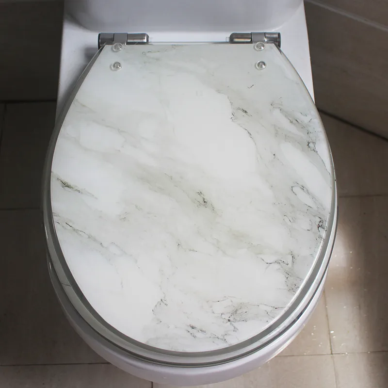toilet seats A Европейский стиль утолщенные высококачественные смолы медленно закрывающие немой накладки на сидения унитаза, Универсальная Мода UVO Тип арт Туалет сиденья, J17559 - Цвет: toilet seats A