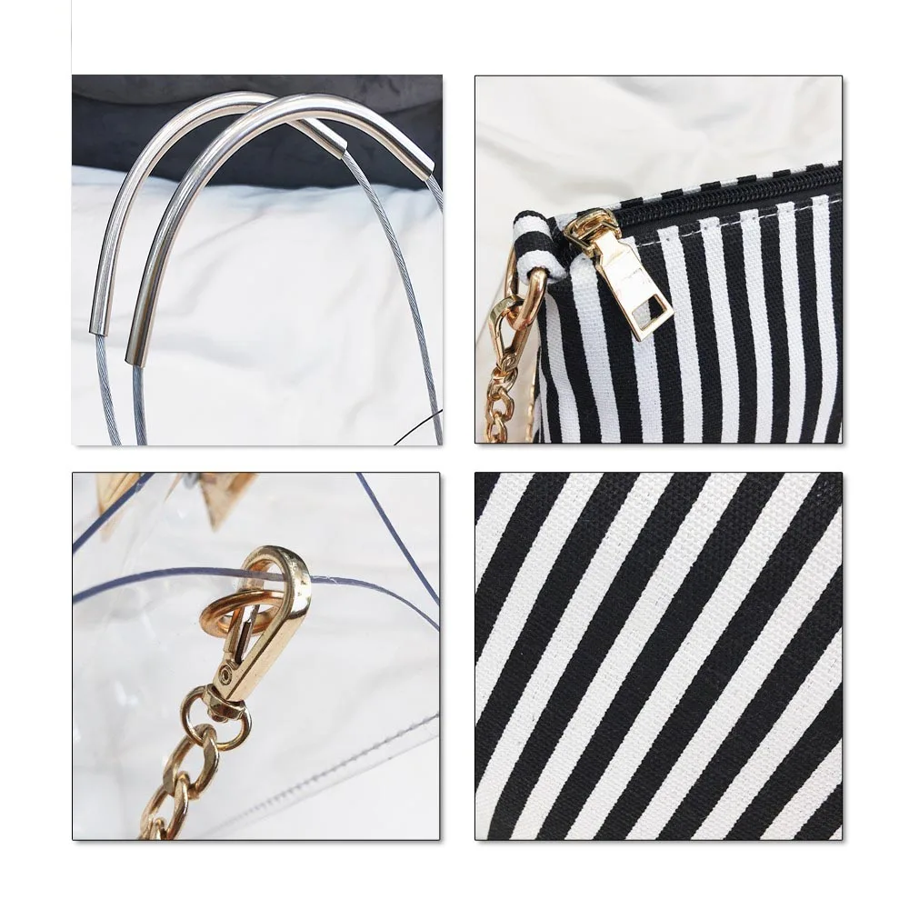 2019 модная Прозрачная женская сумка Летняя Пляжная композитная с