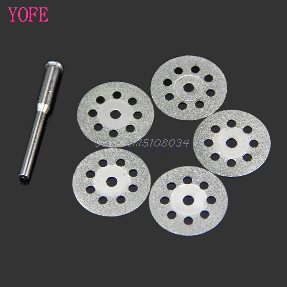 

5PCS 22mm Dremel Tools With A Rod Mini Sharp Rotary Diamond Cutting Discs Disks S08 Wholesale&DropShip