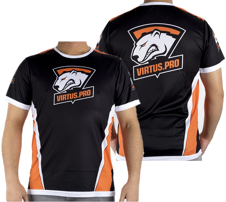CSGO DOTA2 игровая команда VP Virtus. PRO, футболка из Джерси, игровая футболка, быстросохнущая, полиэстер, футболки с круглым вырезом