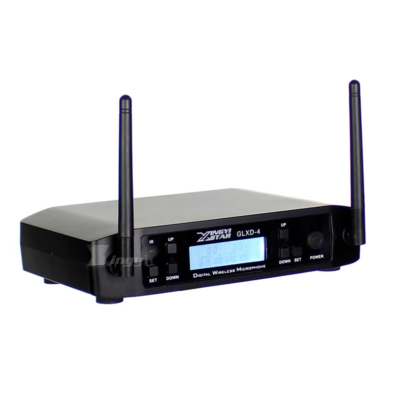 GLXD4 Профессиональный UHF беспроводной микрофон клип системы 2 канальный Lavalier