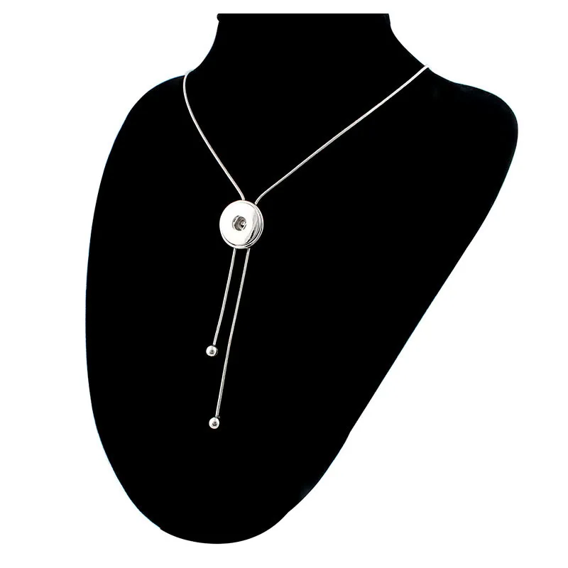 New Round Snap Button Pendants Necklace With Chain 18mm Fit Buttons Jewelry 10pcs | Украшения и аксессуары