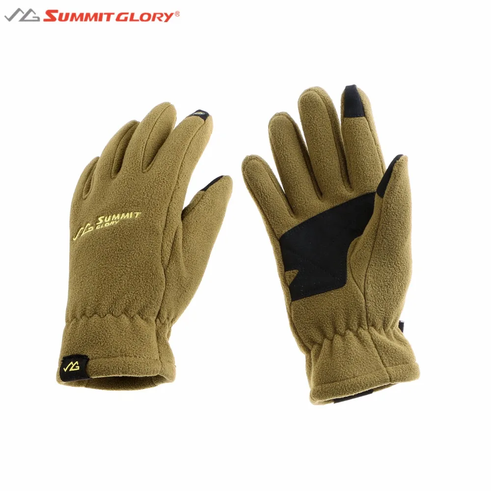 Унисекс флис Материал Термальность Перчатки походные Сенсорный экран вершину