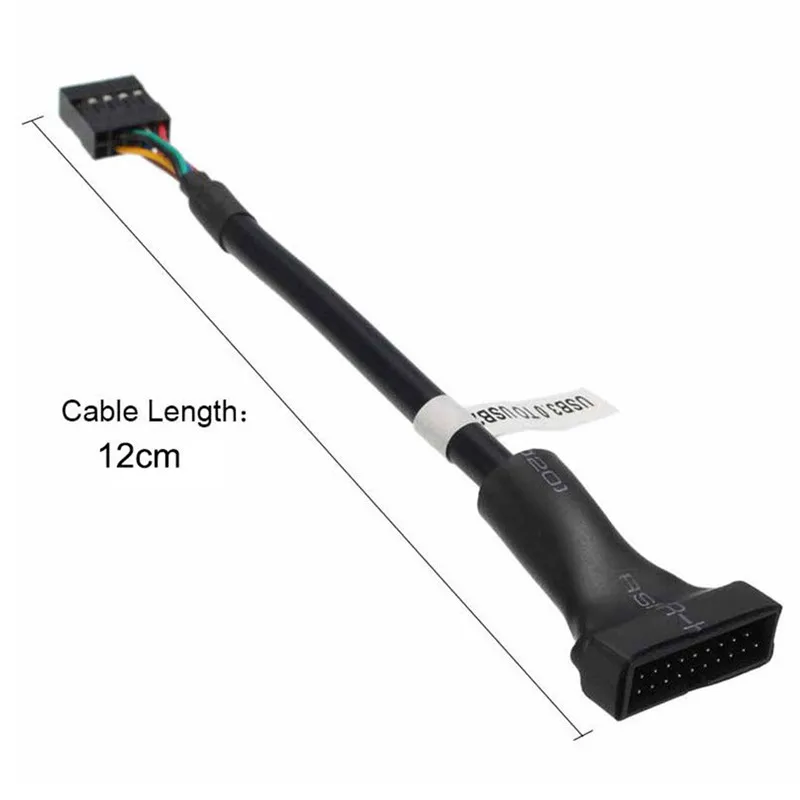 USB 3,0 20-контактный разъем "папа" в USB 2,0 9-контактный разъем заголовка материнской платы переходник с внутренней резьбой кабель