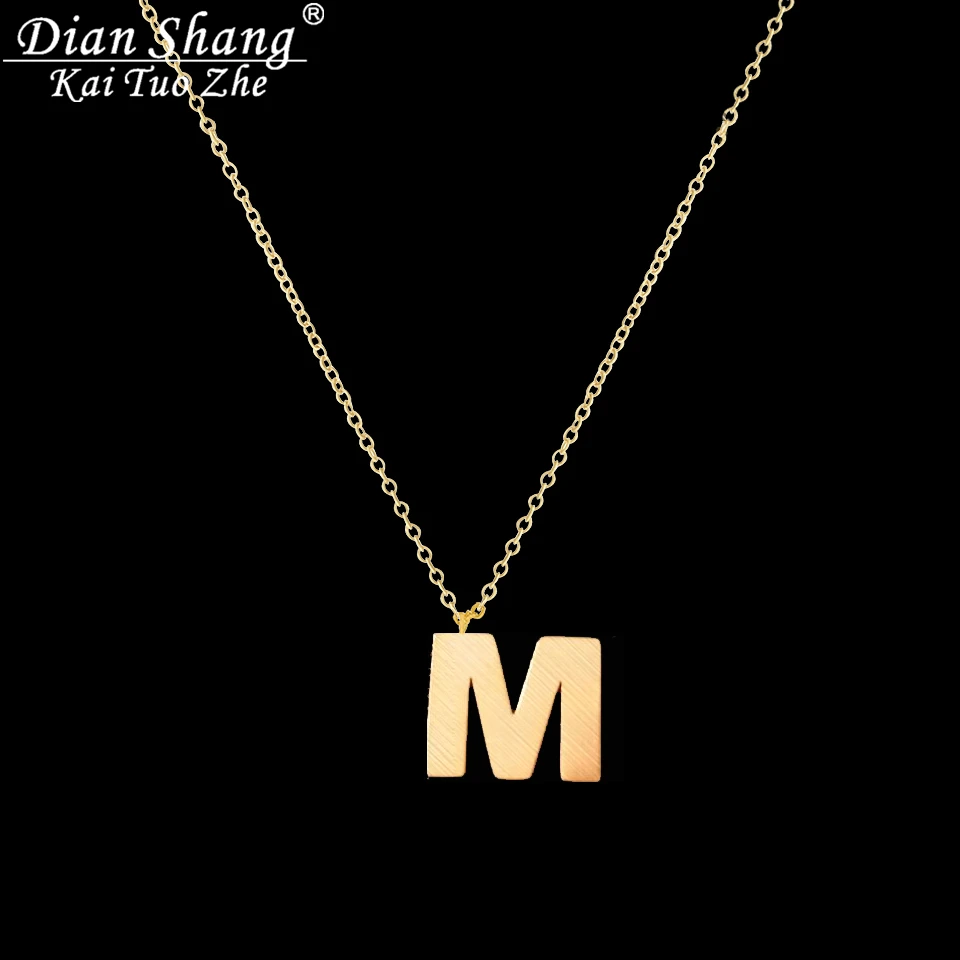 ICFTZWE женское ожерелье из нержавеющей стали золотистого/серебристого цвета|alphabet