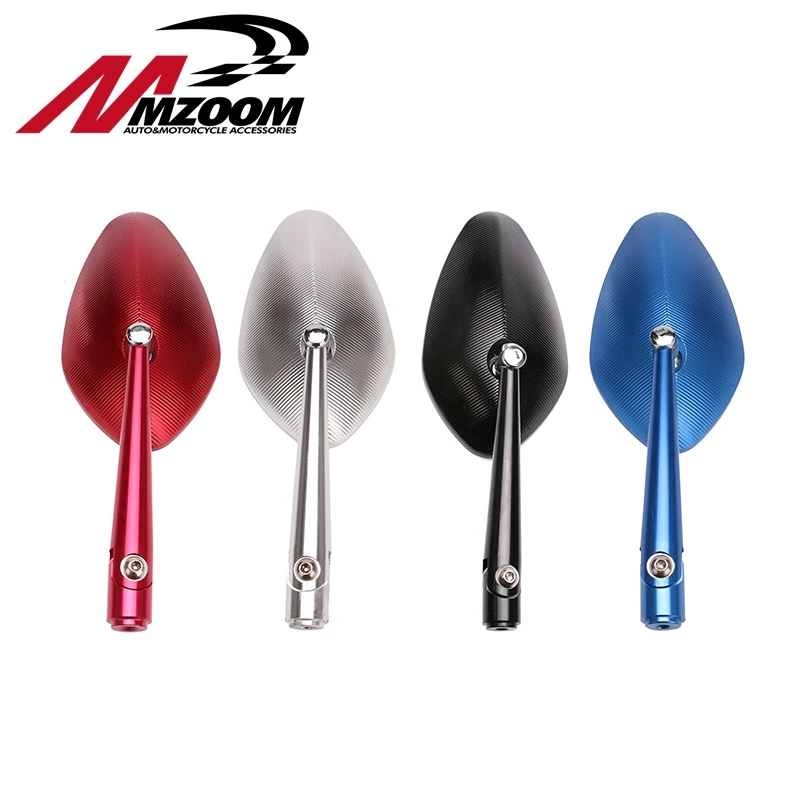 Motorcycle CNC Aluminum Universal Rear Rearview Side View 3" Handle Bar End 7/8" Mirrors Round Black NEW