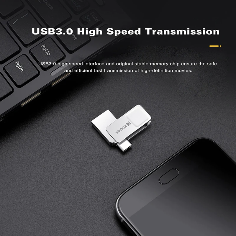 Металлический флеш накопитель KODAK 32 ГБ 64 128 16 флешка USB 3 1 Type C два накопителя карта