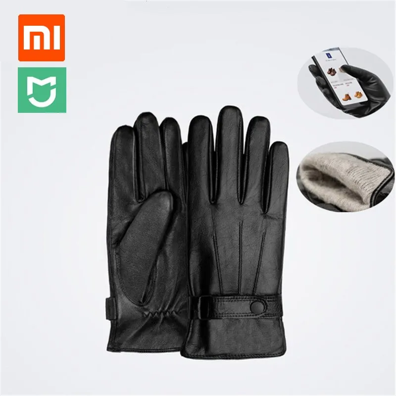 Xiaomi Mijia Qimian перчатки из овечьей кожи с сенсорным экраном испанский сырой зима