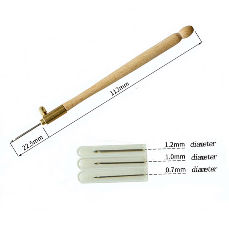 Деревянная ручка тамбура крючком крюк с 3 иглы французский вязание вышивка