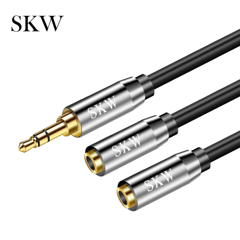 SKW AUX аудио кабель 1 до 2 двойной Y Splitter мужчин и женщин для Xiaomi наушники iPhone