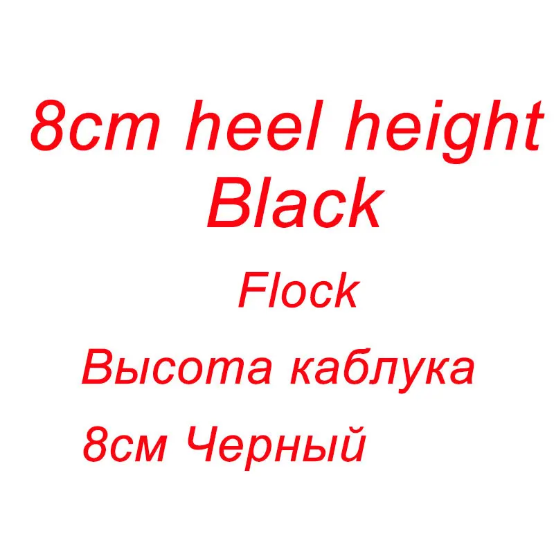 8CM HEEL FLOCKBLACK GENSHUO босоножки; классическая женская обувь с открытым носком; sandalias mujer; коллекция года; Zapatos de Mujer; обувь на высоком каблуке; большие размеры; цвет черный, белый, красный - Цвет: 8CM HEEL FLOCKBLACK