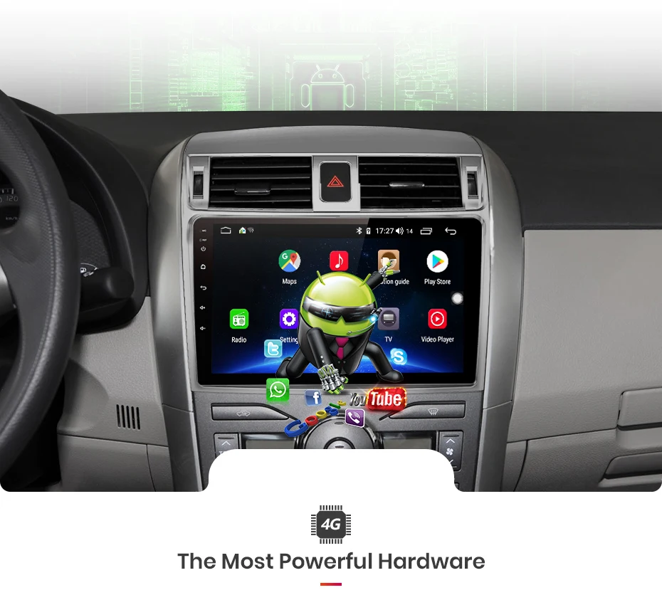 Junsun V1pro 4G+ 64G CarPlay Android 9,0 DSP для Toyota Corolla E140/150 2007-2013 автомобильный Радио мультимедийный плеер gps RDS 2 din dvd
