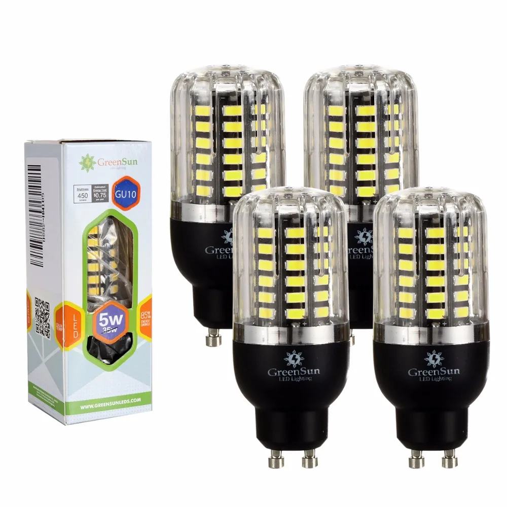 Высокая люменов GU10 5736 SMD LED кукурузная лампа 4/10 шт 220В 5 Вт Светодиодная