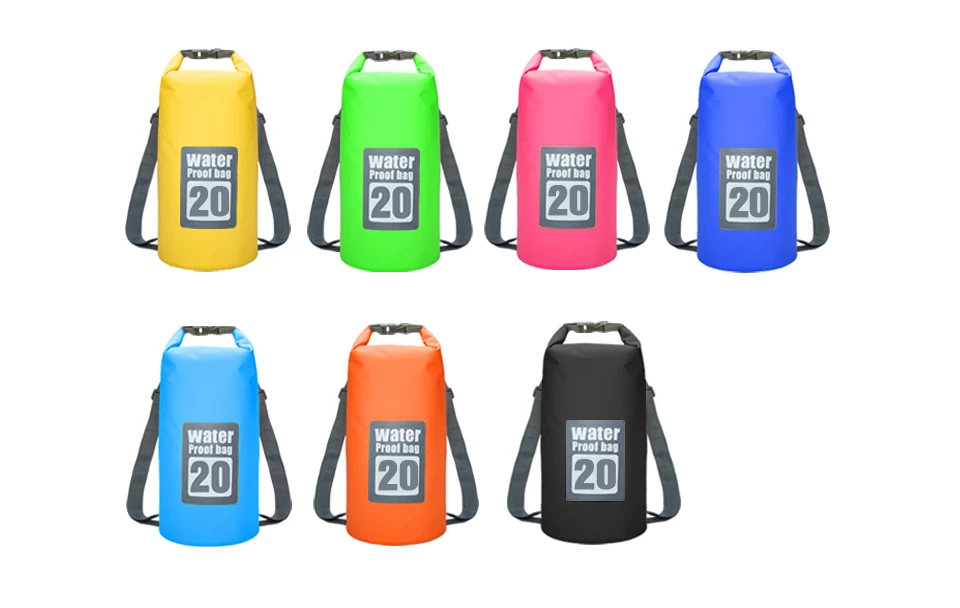 5L/10L/15L/20L Водонепроницаемый сухой мешок сумка для хранения сумка для плавания Каякинг каноэ Рыбалка двойные ремни