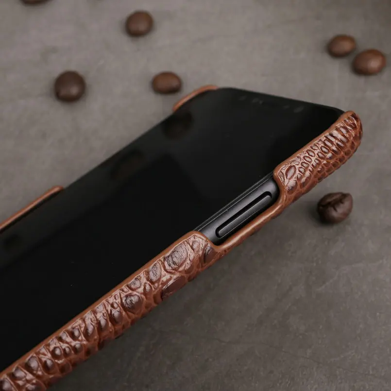 Чехлы для телефонов iPhone XS Max с рисунком головы крокодила, чехол из натуральной кожи для iPhone X XS XR 6 6s 7 8 Plus, чехол из воловьей кожи