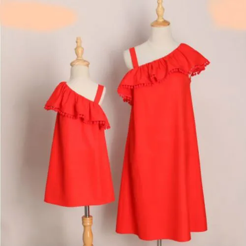Emmababy Summer matching mother daughter mommy and me clothes dress family look Outfits | Мать и ребенок